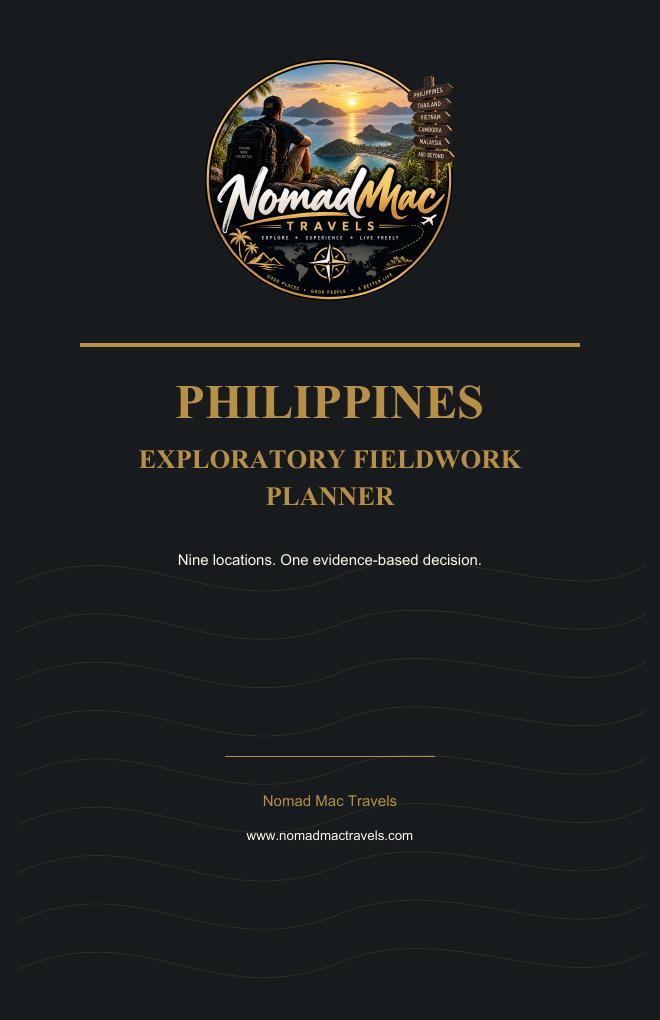 Nomad Mac Travels Philippines planner cover